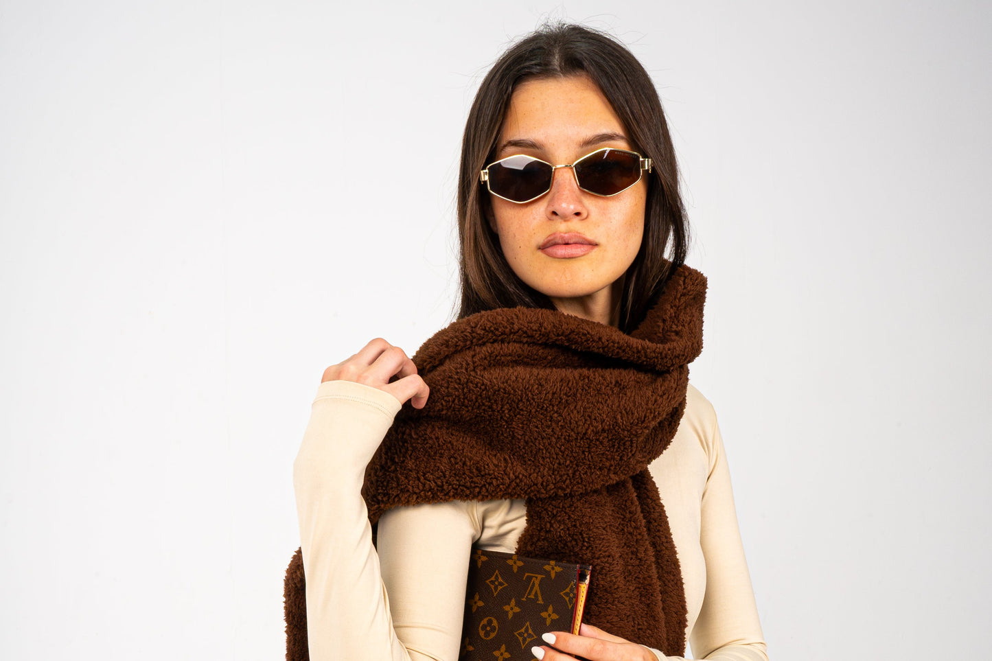 Chucky chunk scarf - Brown