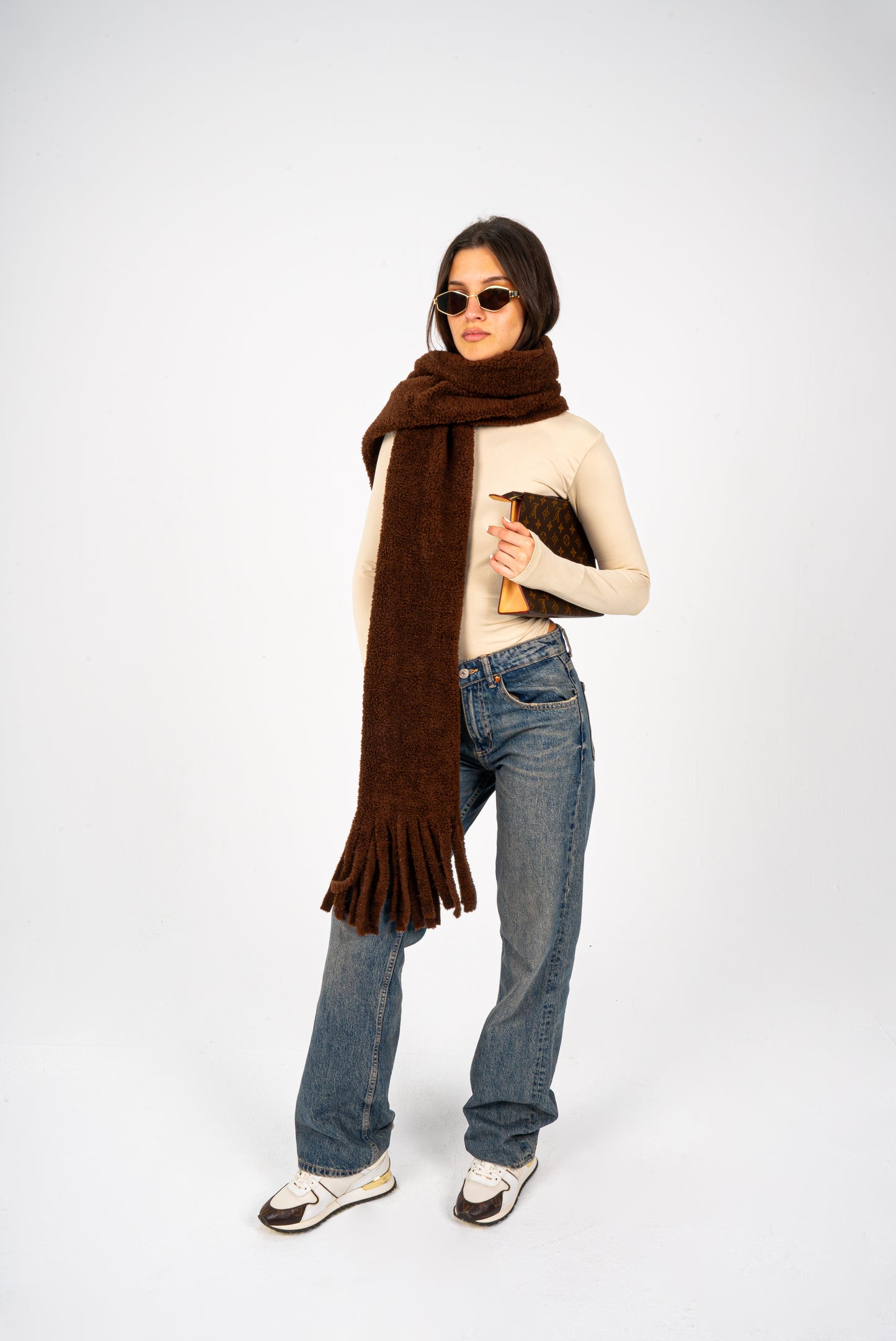 Chucky chunk scarf - Brown