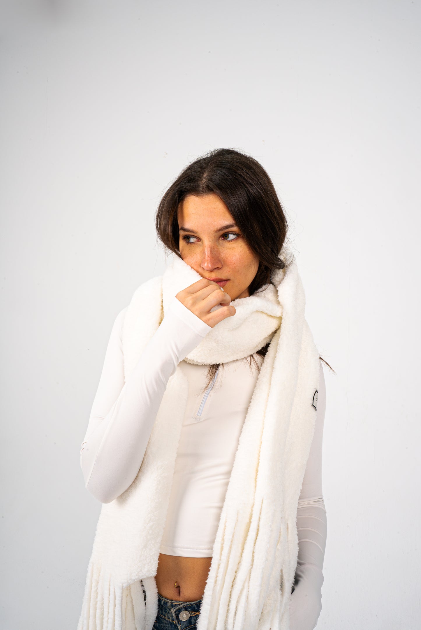 Chucky chunk scarf - White