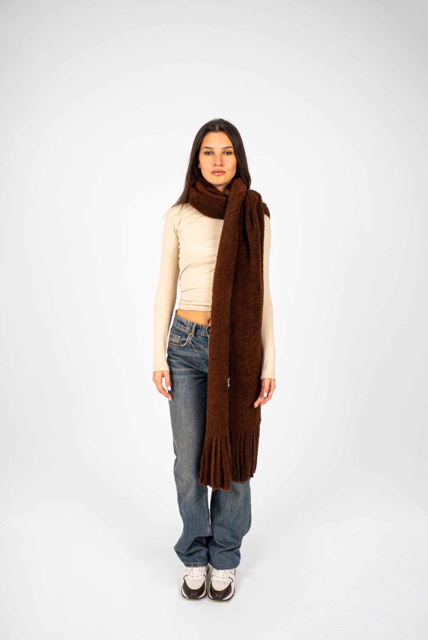 Chucky chunk scarf - Brown