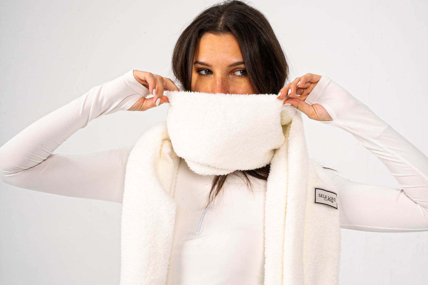 Chucky chunk scarf - White