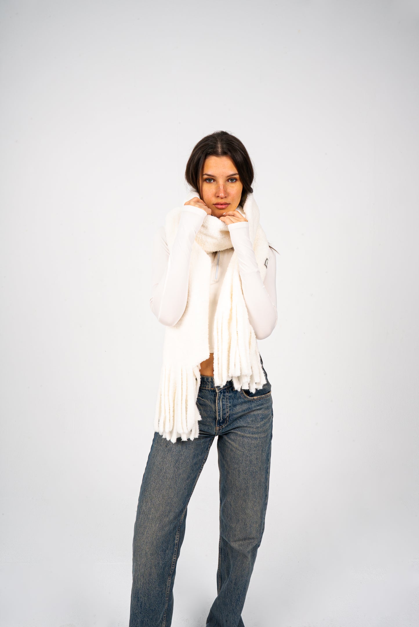 Chucky chunk scarf - White